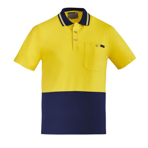Mens Hi Vis Cotton Short Sleeve Polo Thumbnail